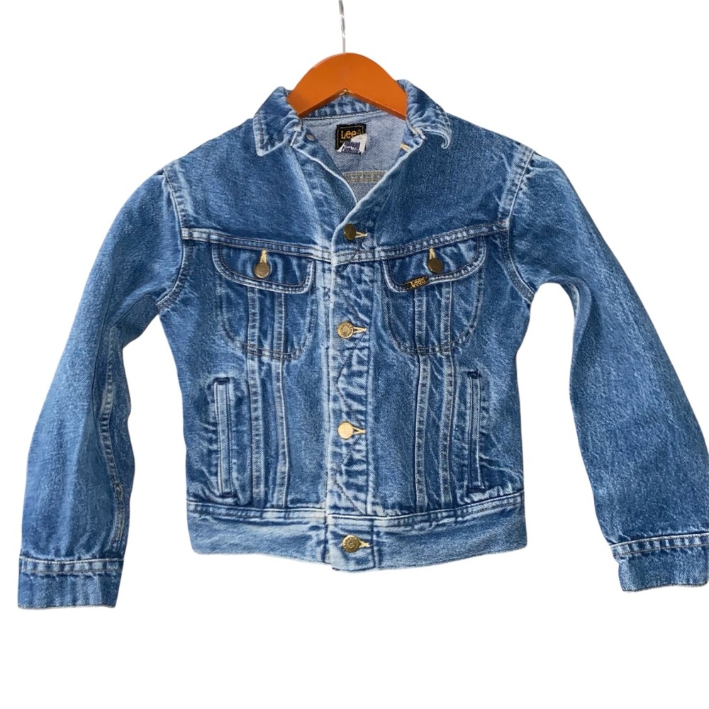 Vintage Lee Kids Denim Trucker Jacket sz 12